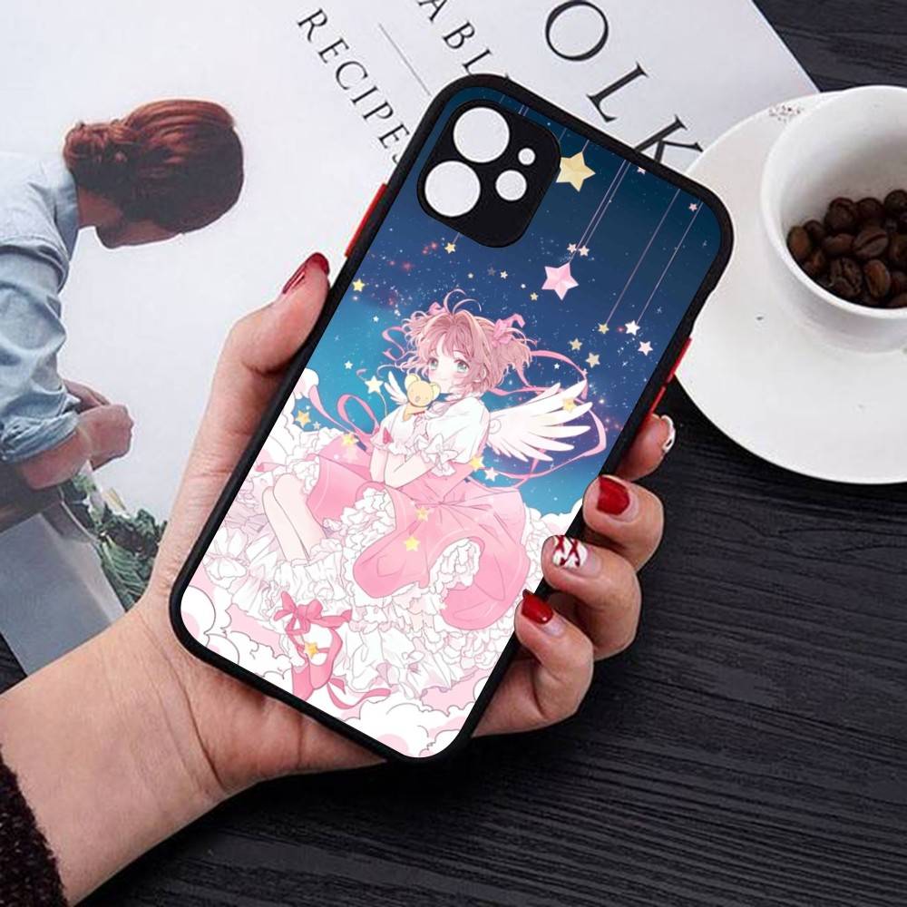 Cartoon CardCaptor Sakura Phone Case For IPhone 14 11 12 13 Mini Pro Max 8 7 Plus X XR XS MAX Translucent Matte Cover