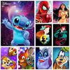 5D Diamond Painting Disney Plná diamantová výšivka Kreslený film DIY kamínkové obrázky Křížkové stehy Sady Řemesla Domácí dekorace