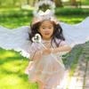 Joyasslly Angel Wings Cosplay Set for Angel Heart Wing and Hair Cute Angel Costume Accessories for Halloween and Unisex Kids, Wings, Ring, Stick,