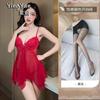 Sex Underwear Seduction Thin Lace Suspenders Sexy Steel Tray Gathering Nightgown Uniform Suit