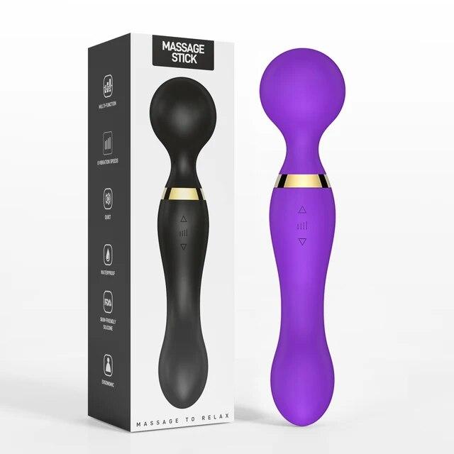 Powerful AV Magic-Wand Vibrator Female 20 Modes Nipple Clitoris Stimulator G Spot Massager Adult Goods Erotic Sex Toys for Women