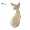 Matte White Ornaments for Entryway Minimalist Abstract Sleeping Cat Statue, 3D Printed Hollow Ornament Healing Atmosphere Room Decor Tabletop