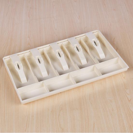 5 Grid Money Cash Coin Register Cashier Box Insert Tray Storage Drawer Organizer