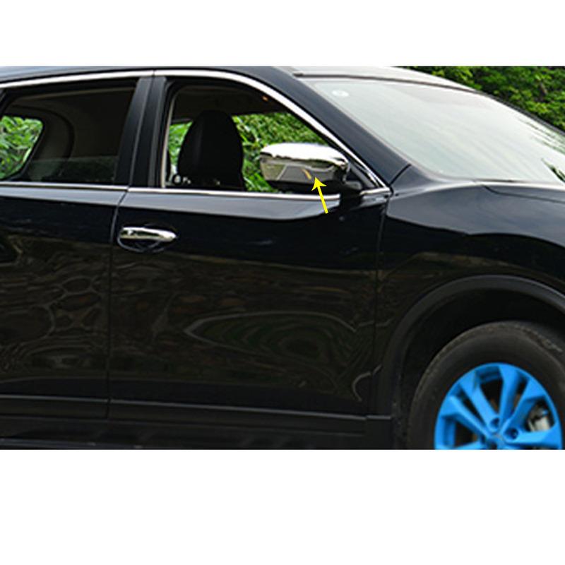 Car Stick Rear View Eyebrow Side Glass Mirror Cover Trim Frame For Nissan X-Trail T32/Rogue 2014 2015 2016 2017 2018