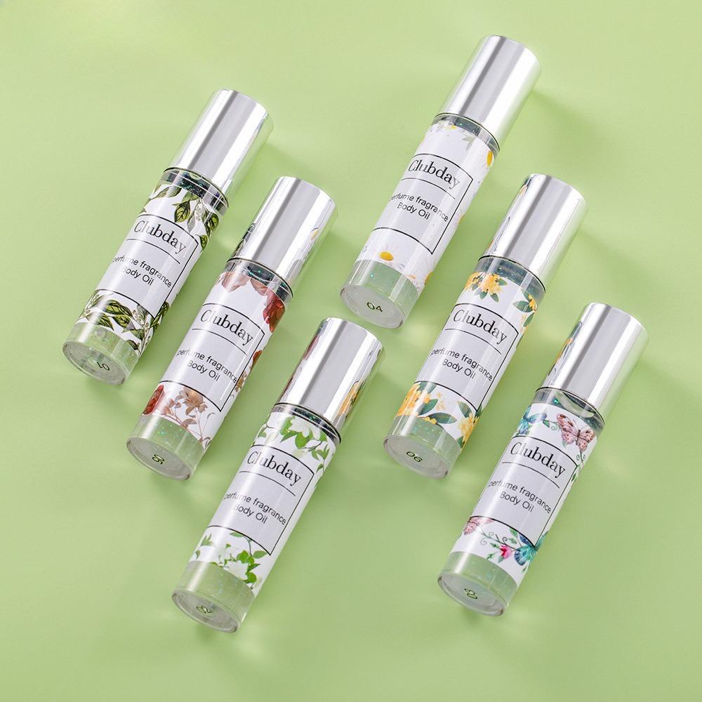 Long-lasting floral scent, moisturizing and fine shimmer. Brightening and highlighting body oil. Roll-on design for easy application