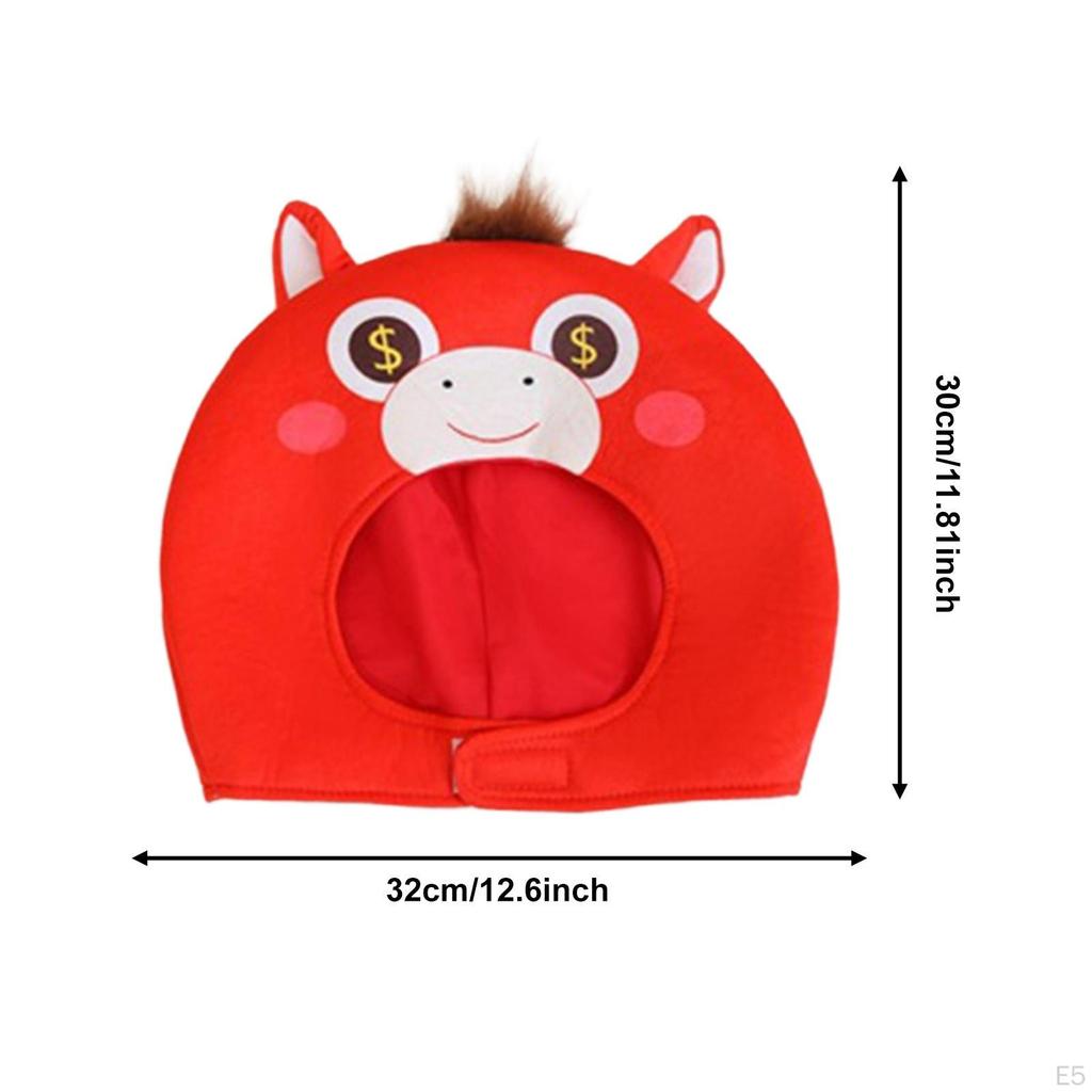 Horse Hat Cosplay Funny Costume Accessory with Soft Lightweight Design Suitable for Children Adults
