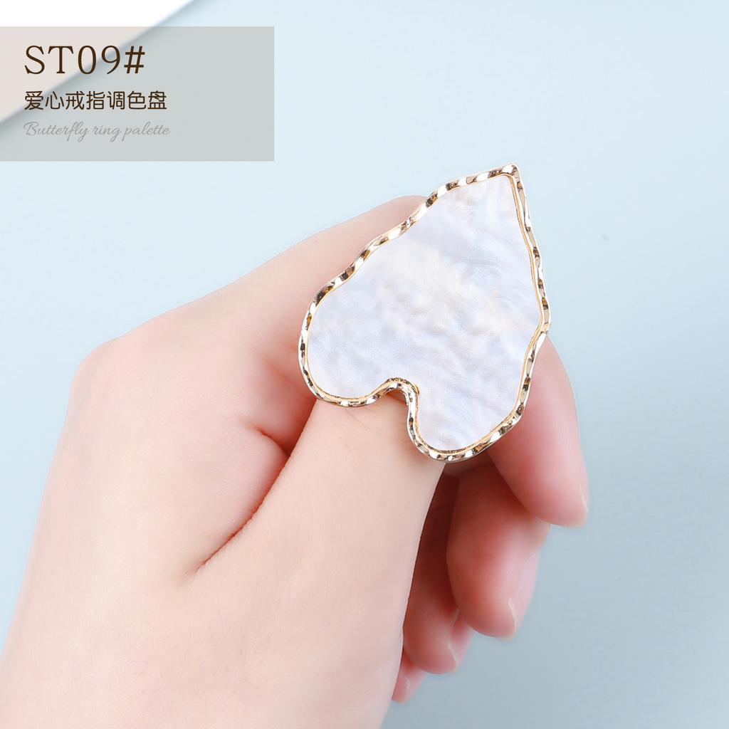 Japanese Nail Art Smudge Amber Ring Palette Resin Palette Nail Art Paint Glue Palette Display Board