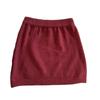 Pure Desire Koreanischer dicker Strick-Midirock - Herbst/Winter Retro Elastischer hoher Bund, Petite A-Linie Bodycon für Damen
