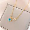 Necklace European and American Love Pin Necklace Female Personality Light Luxury Titanium Steel Collarbone Chain Wind Advanced Sense Niche