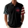 Men's Loose And Casual Flag-print T-shirt, Short Sleeve Shirt