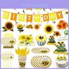 Cheerful Sunflowers Theme Party Decoration Set For Memorable Baby Showers And Kids Birthdays