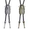 Bolo Tie for Men Western Cowboy Style Necktie with Carved Cicada Buckle Decors