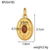 CARLIDANA Luxury Gold Plated Stainless Steel Charm Evil Eye Oval Heart Flower Colorful Natural Stone DIY Jewelry Making Women