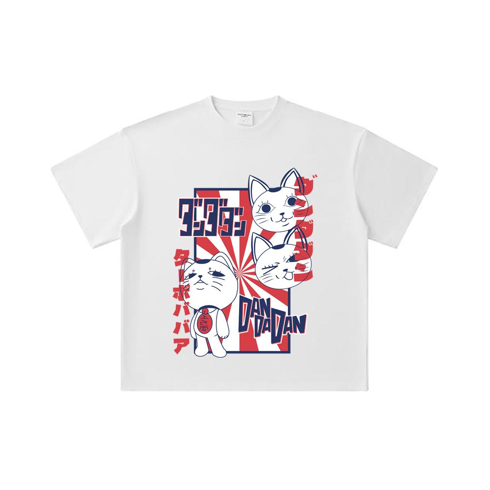 260 GSM Double Yarn 32 Count 100% Cotton Dandadan V29 Turbo Granny Print Unisex Heavy Cotton T Shirt