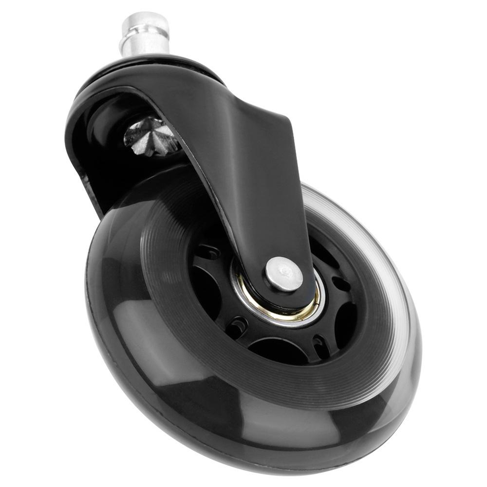 5x Silikon-Gummi Schwenkbare Bürostuhlrollen 11mm