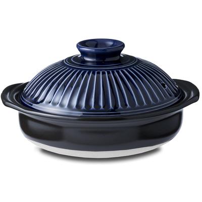 [Producto auténtico] Ginpo Touki Banko Ware Ginpo Crisantemo Olla de barro No. 7 lapislázuli esmaltado azul. Fabricado en Japón. 46071
