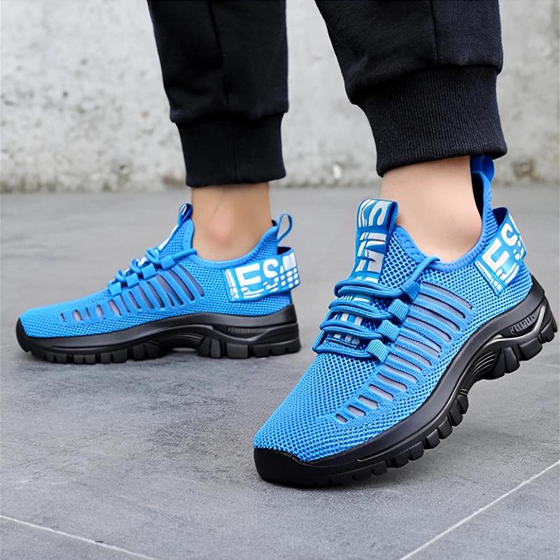 

Men s Casual Shoes New Fashionable High Quality Brand Thick Soled Sports Shoes Casual Retro Lace Up Walking Shoes Street Fashion 36 небо синє кольору