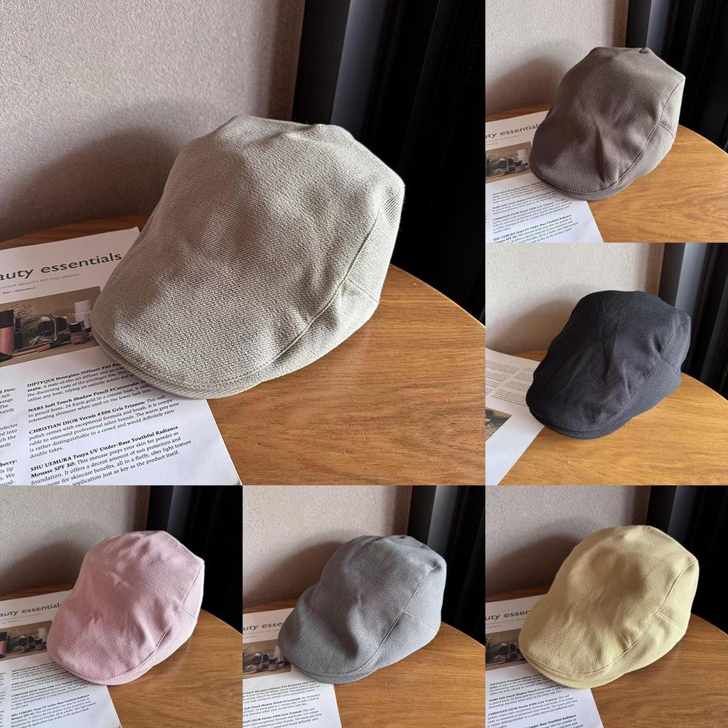 Retro Brim Wide Cotton Cap For Autumn Winter Seasonal Sun Unisex Protection