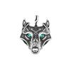 Stainless Steel Celtic Viking Wolf Head Necklace Pendant