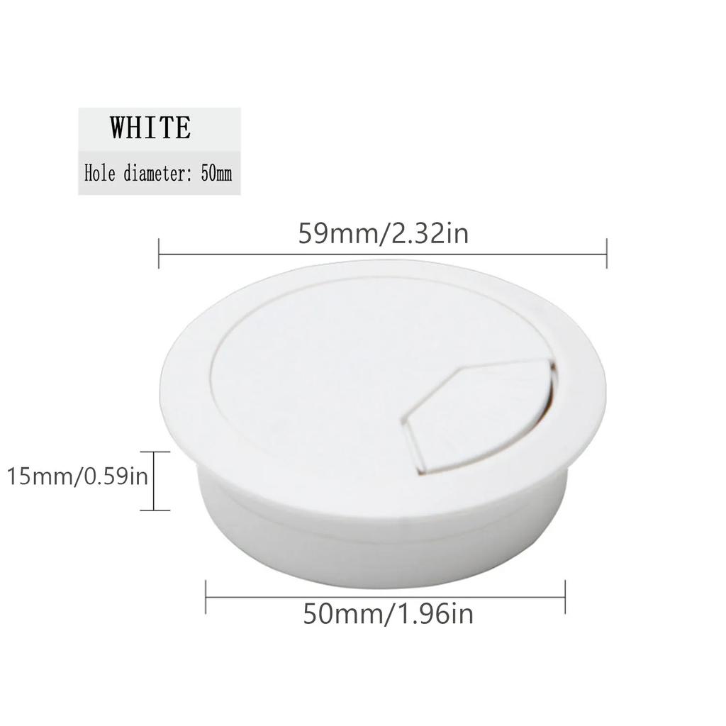 1/2/4/5pcs Desk Cord Grommet Wire Hole Cover Line Outlet Port Threading Box Cover Cable Passing Box Office Table Cable Organizer