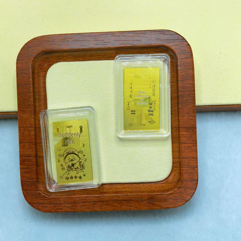 Pure Gold Phone Sticker 999: 2mg Gold for Prosperity, Health & Wealth