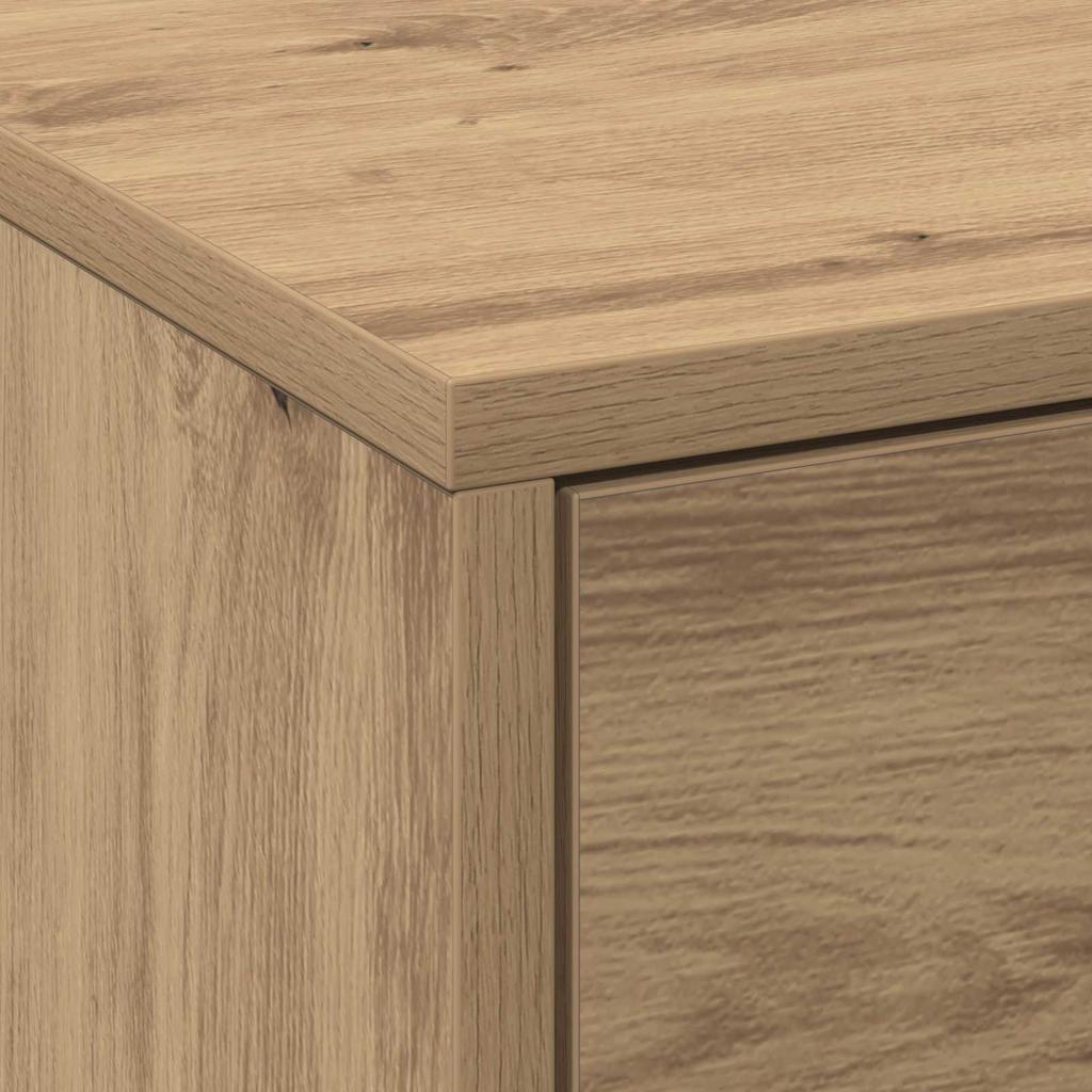 TV Cabinet with LED Artisan Oak Finish 165 x 34 x 40 cm Particleboard