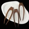Chinese Cat Pattern Hair Sticks Wooden U Shaped Hair Forks for Women Girls Hanfu Hairpin Headwear Headpieces Hair Accessories