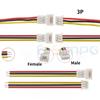 5/10Pairs Mini 1.25mm Connector Pitch 1.25mm Male Plug Female Jack Socket 2P 3P 4P 5P 6P Connectors with Wire Cable 100MM