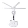 LED Desk Light with Fan Bright 4 Headed Touch Control Adjustable Foldable Table Lamp with Clock Date