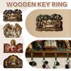 Wooden Multifunctional Home Key Holder , Wooden Keys Holder With Communion Theme , Religious Home Decor Wall Mount , Multifunctional Organizer With
