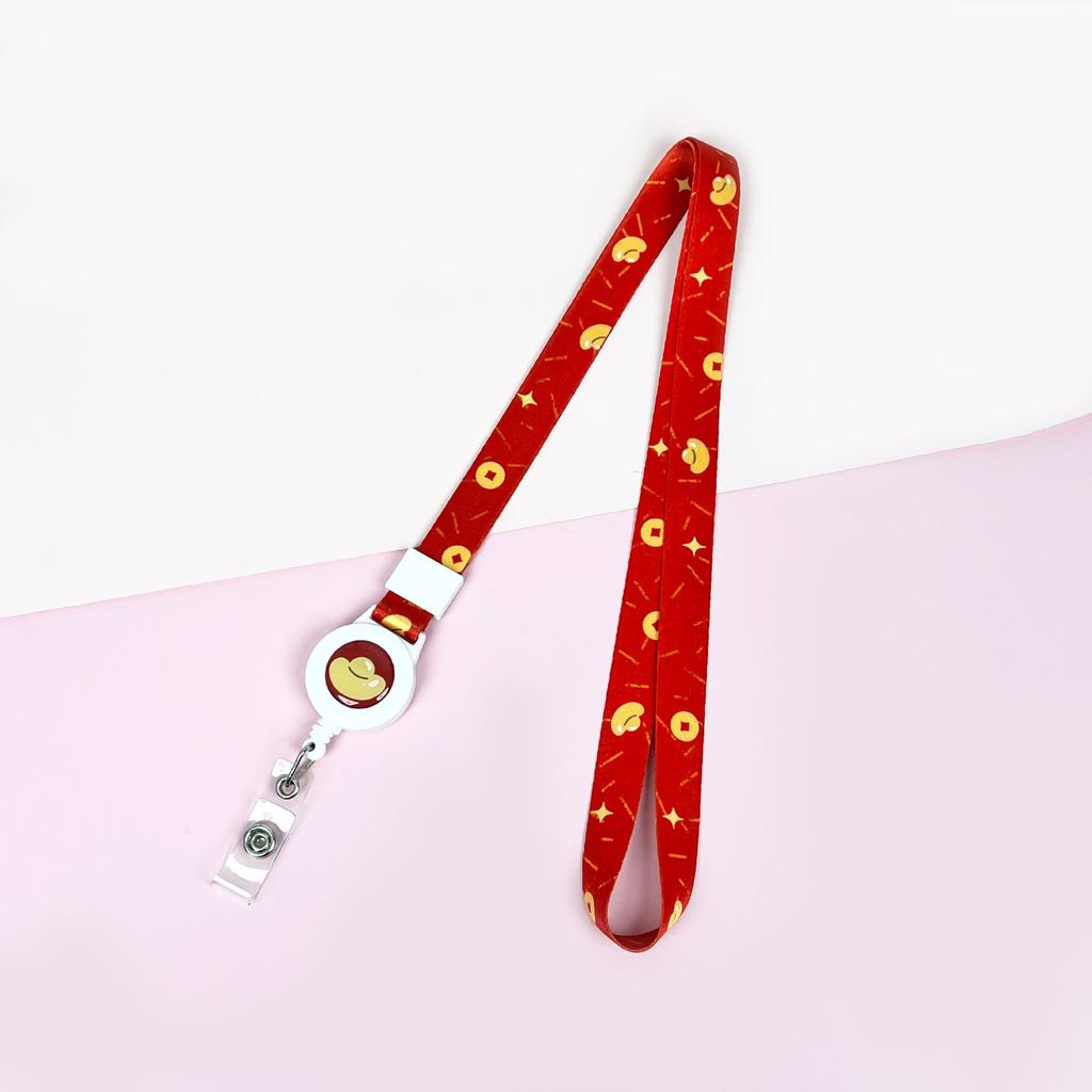 Cartoon Teleskopische Leichtziehbare Schnalle Lanyard Studenten Anti-Verlust Kartenhalter Halsband Langes Seil Arbeits Namensschild Namensschild Lanyard