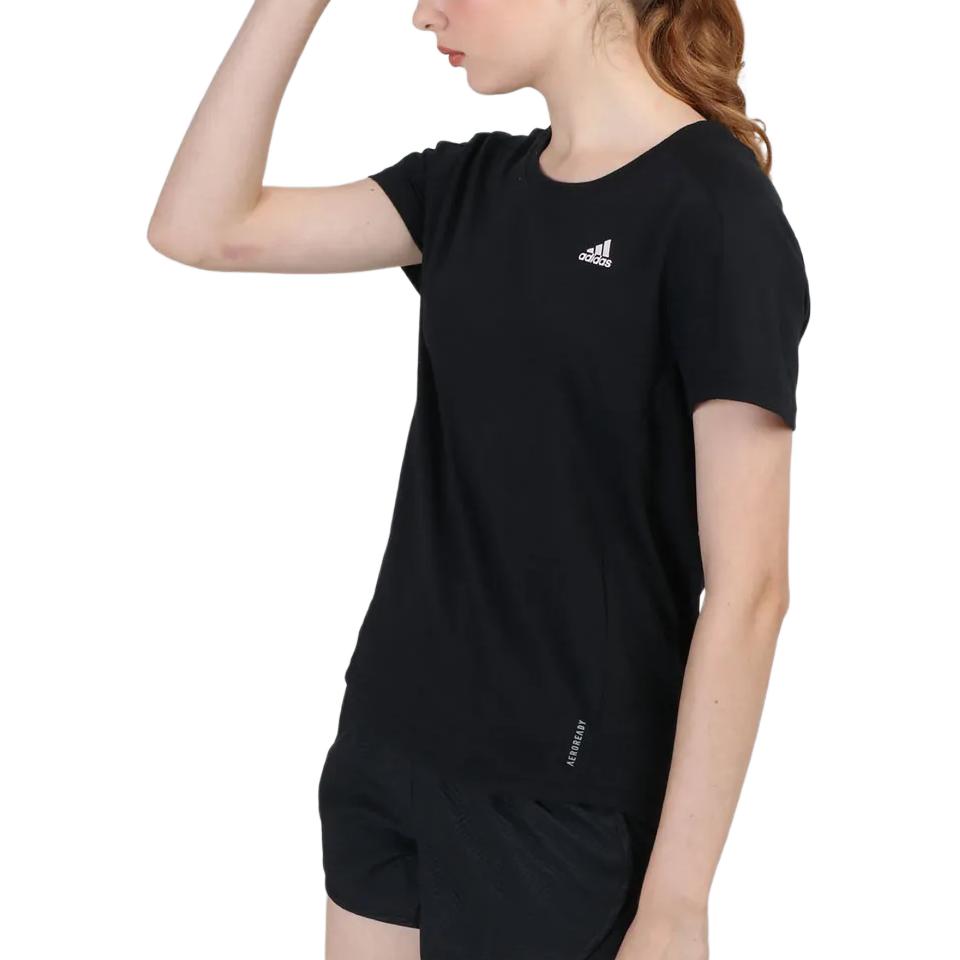 Adidas T Shirts Women's Black Crew Neck Moderate Straight Fit GC6649