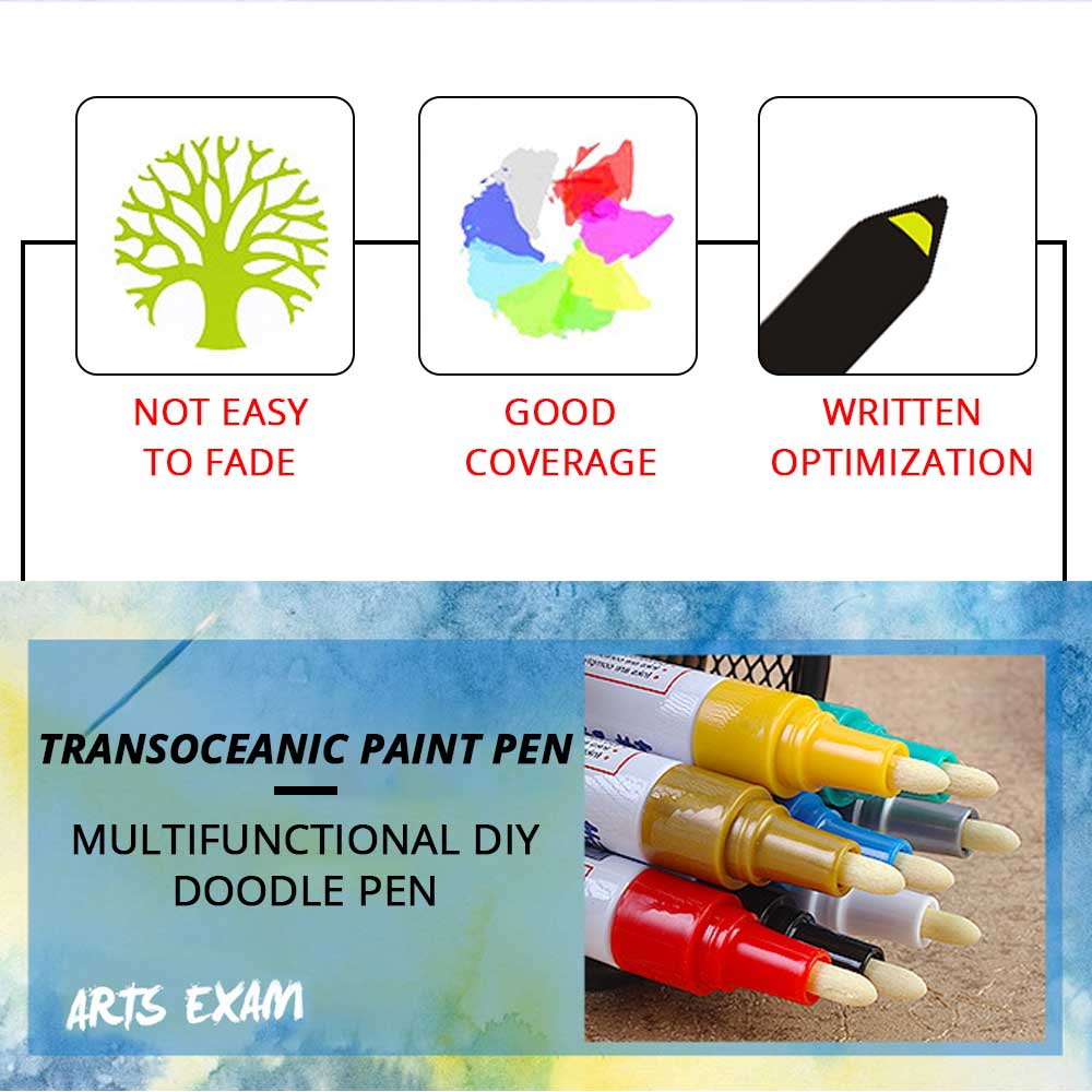 Colors Polishing Waxing Sponge Paint Marker Painting Pens Permanent Waterproof Tyres Cars Doodle Oil Pen Paint Cleaner Polishes