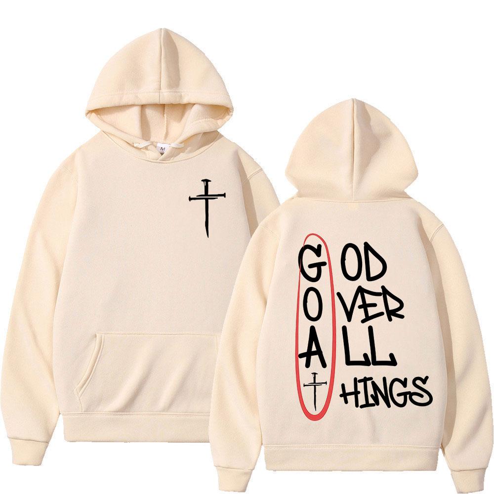 Christlicher Jesus Gott Über Alle Dinge Bibelvers Hoodies Männer Frauen Kleidung Mode Harajuku Sweatshirts Fleece Lässige Pullover