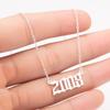 2025 Stainless Steel Year Necklace – Birthday Pendant, Bestie Gift, Versatile Slimming Chain