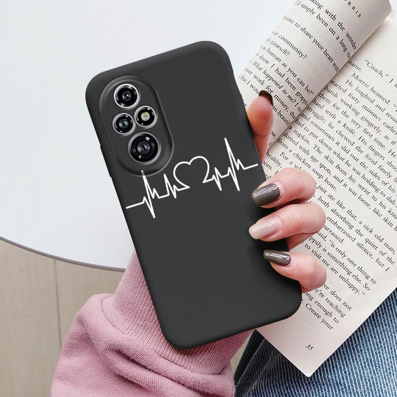 Beautiful Flowers For Honor 200 Pro Case Cute Heart Leopard Print Cover Soft Silicone Matte Protective Funda For Honor 200 Smart