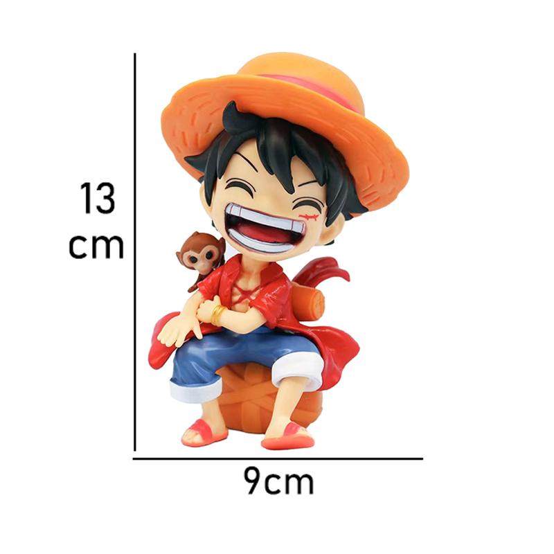 Anime Peripheral Series ONE PIECE Luffy Solon Sanji Q-version Sitting Posture Children's Model Figurine Toy Gift Collectibles