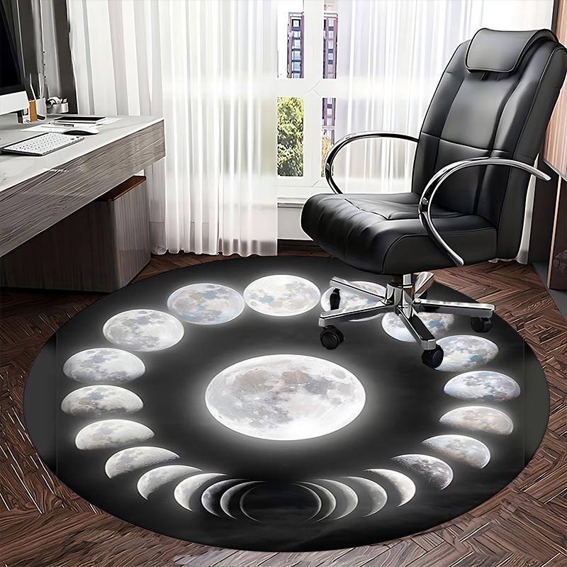 Full Moon Phase Chair Mat: Home Decor, Sofa Carpet, Office Rug Gift for Any Room1118135a