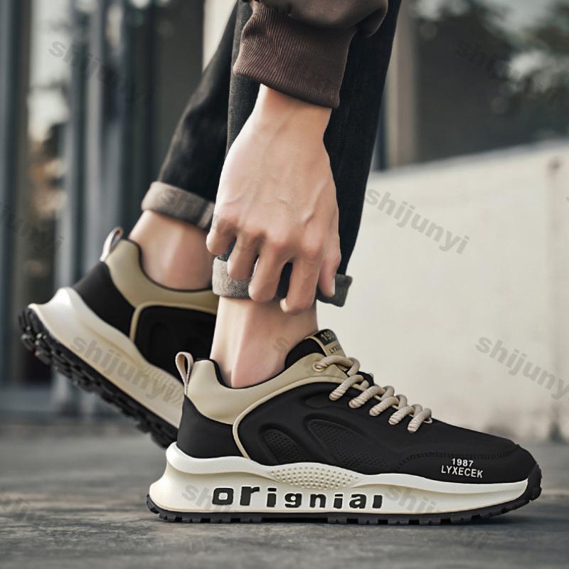 Fashion Men's Casual Sneakers Spring New Fashion Platform Sport Shoes Design Chunky Sneakers Men Comfortable Soft Sole Platform Shoes