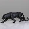 Home Decoration Modern Abstract Black Panther Sculpture Geometric Resin Leopard Statue