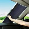 Easy-Install Automatic Retractable Car Sunshade - Uv Protection & Heat Insulation Adhesive Blackout Curtain