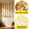 Arabian Themed Castle Lantern Hanging Decor EVA Gold Moon Star Motifs for Middle East Festival Party Displays with 3 meter rope