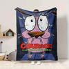 1pc Courage the Cowardly Dog Flannel Throw Blanket - Lightweight Soft Warm All-Season Blanket for Sofa, Bed, Travel, Camping  L1029052