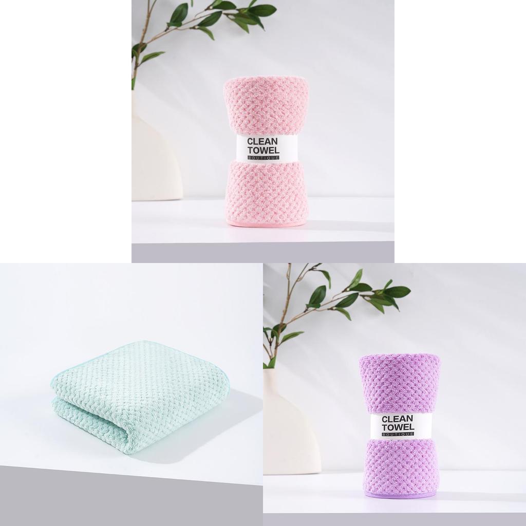 Coral Fleece Face Towel 35x75cm Absorbent Thick Home Use Gift Logo