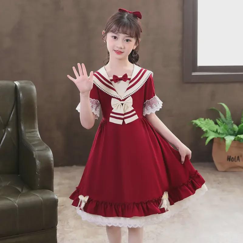 Κομψό Καλοκαιρινό Φόρεμα Πριγκίπισσας Λολίτα με Κοντά Μανίκια για Κορίτσια