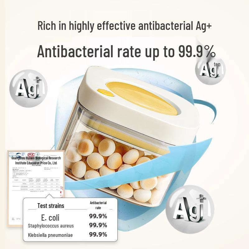 Press-Down Vacuum Seal Food Storage Jar for Coffee Beans & Grains