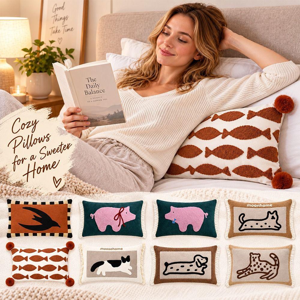 Washable Embroidered Cushion Cover Embroidery Design Sofa Cushion Pillow For Bedroom