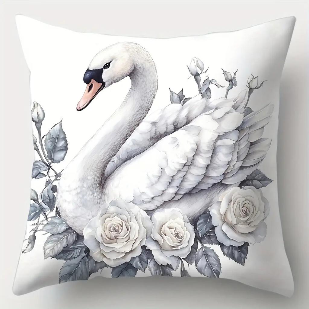 Ethereal Floral Art Throw Pillow Covers, Double-Sided Printed Cushion Cases, Calming Minimalist Aesthetic Decor