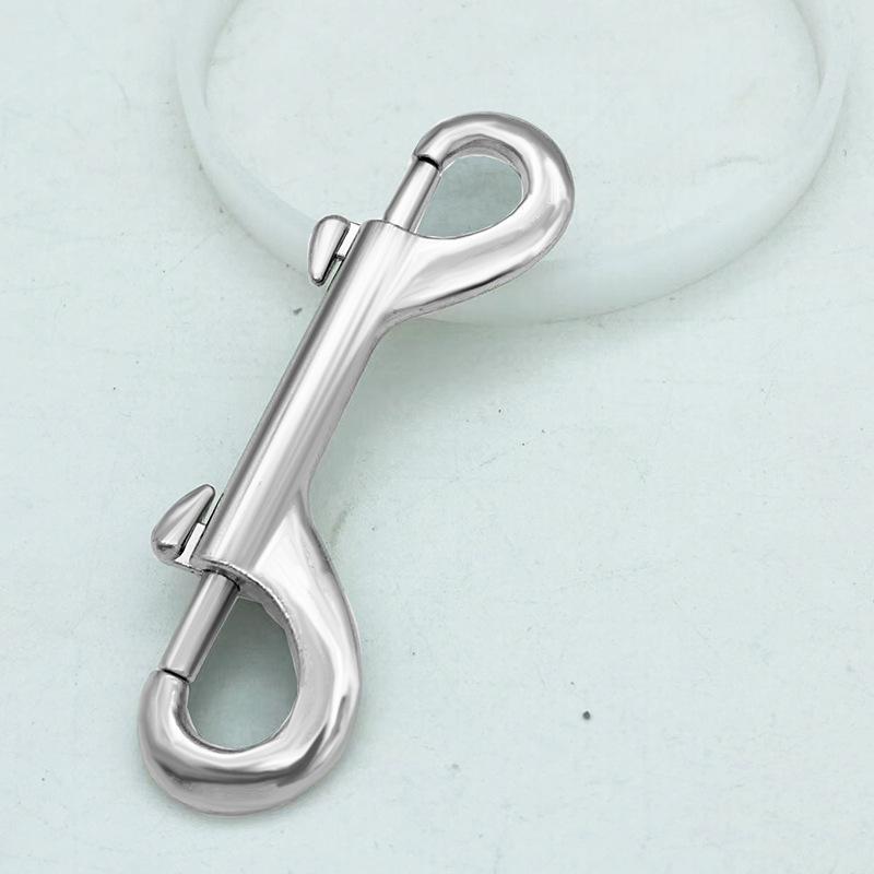 Stainless Steel Dual End Bolt Snap Hook Heavy Duty Anti Rust Clip for Dog Leash Diving Keychain Horse Tack Pet Supplies