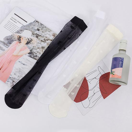 Stilvolle lange Socken, einfarbig, dehnbare Beindekoration